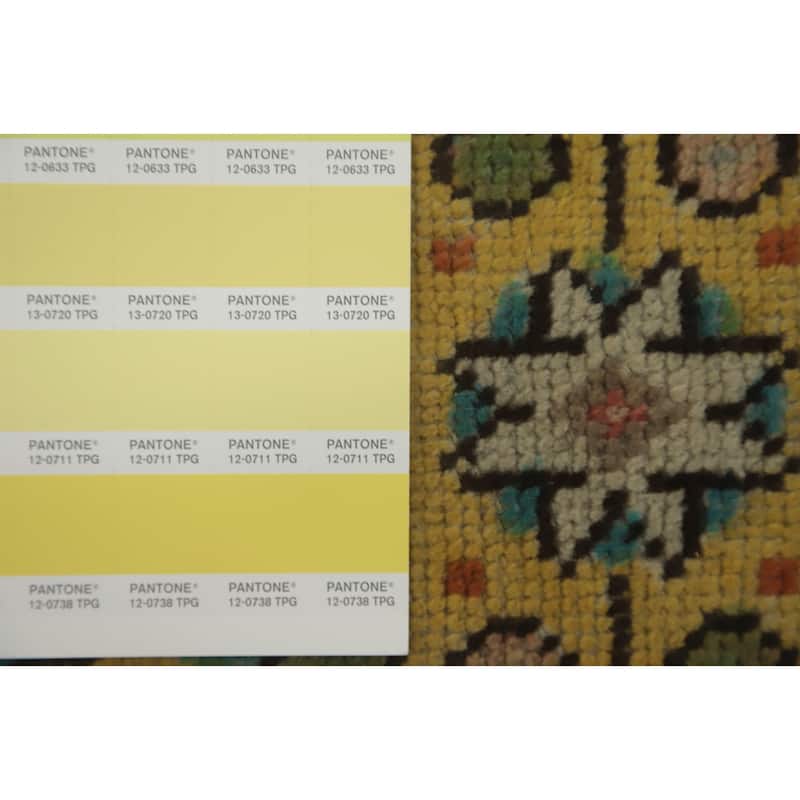 Hand Knotted Oriental 100% Wool Carpet Traditional Geometric Oranges & Rust Tabriz Runner Rug - 16' 2'' X 3' 1''