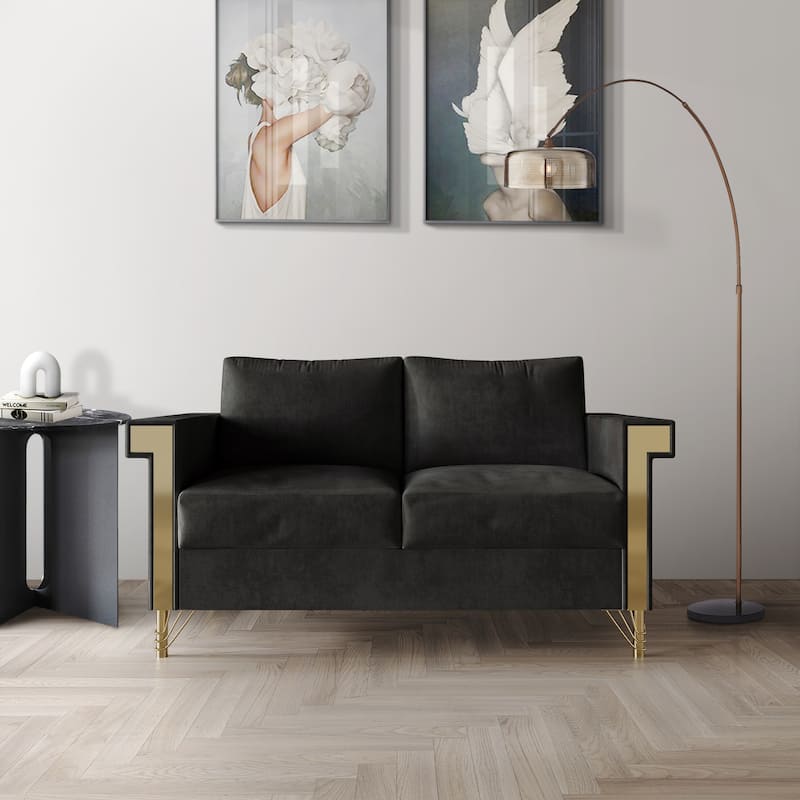 CraftPorch Luxurious Velvet Upholstered Loveseat