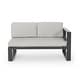 preview thumbnail 6 of 8, 1Left Arm Sofa Seat,1Right Arm Sofa Seat,1 Corner Chair,and 1 Coffee Table,Outdoor Aluminum V Shape Sofa Sectional