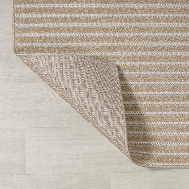 JONATHAN Y Maribo Minimalist Scandi Striped Navy/ivory Area Rug