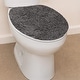 preview thumbnail 82 of 189, Home Weavers Waterford Collection Cotton Toilet Lid Rug | Elastic Fit | Fit Most Standard Toilet Lid | 18"x18" Gray