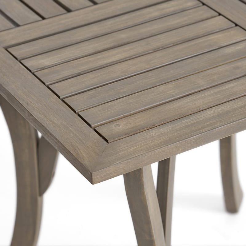 Christopher Knight Home Carroll Outdoor 5-Piece Acacia Wood and Wicker Dining Set