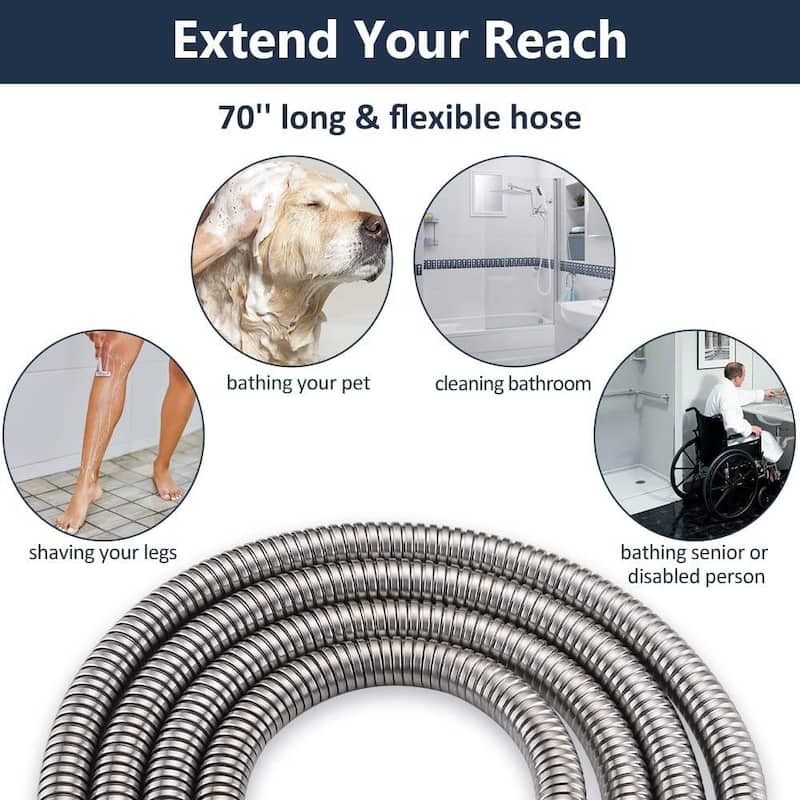 Bathlet 10" Rainfall Shower Head And 16" Adjustable Extension Arm Combo