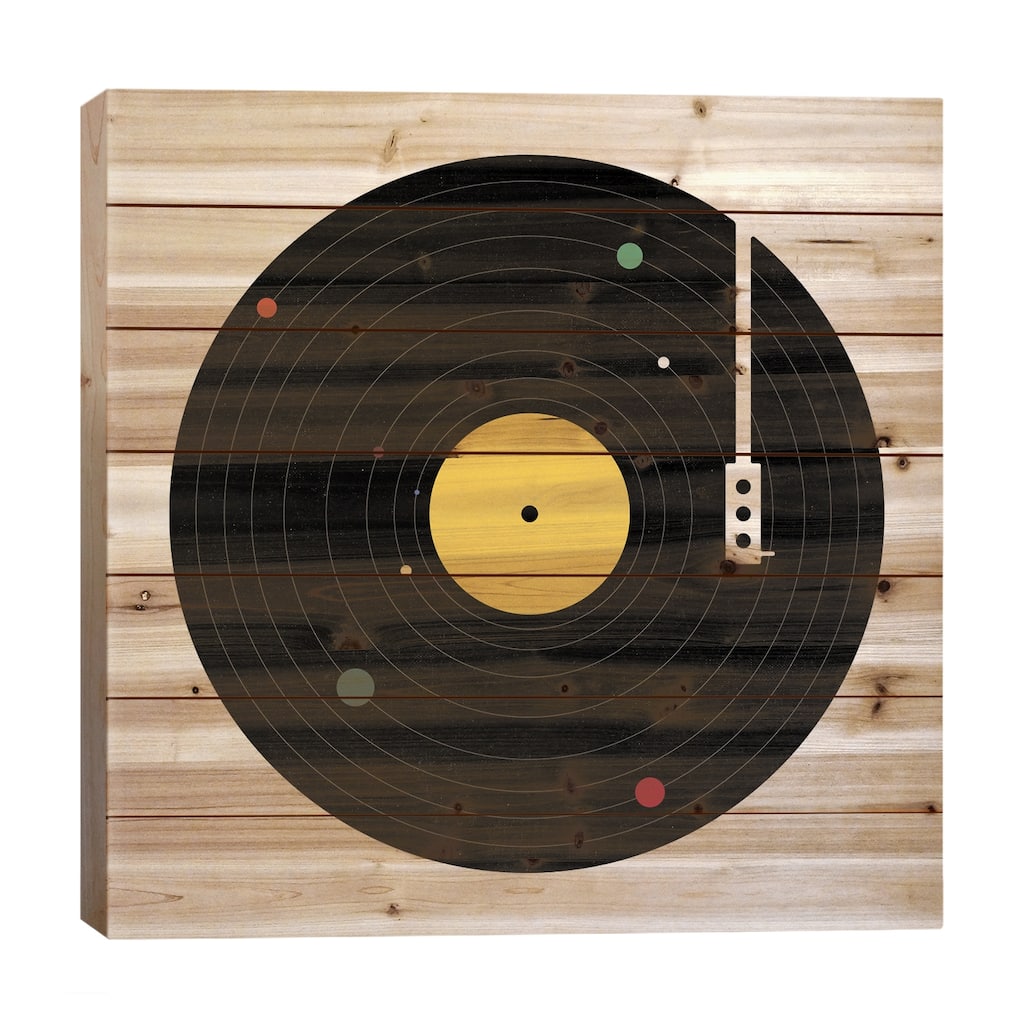 Music Everywhere Print On Wood by Florent Bodart - Multi-Color
