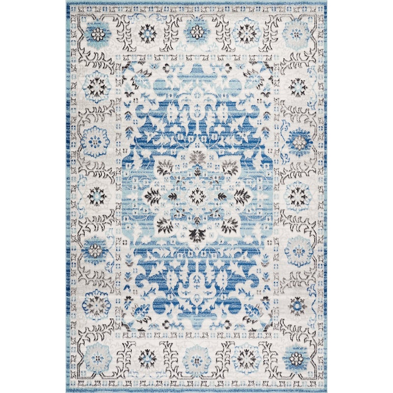 Nuloom Aqua Traditional Persian Fancy Area Rug