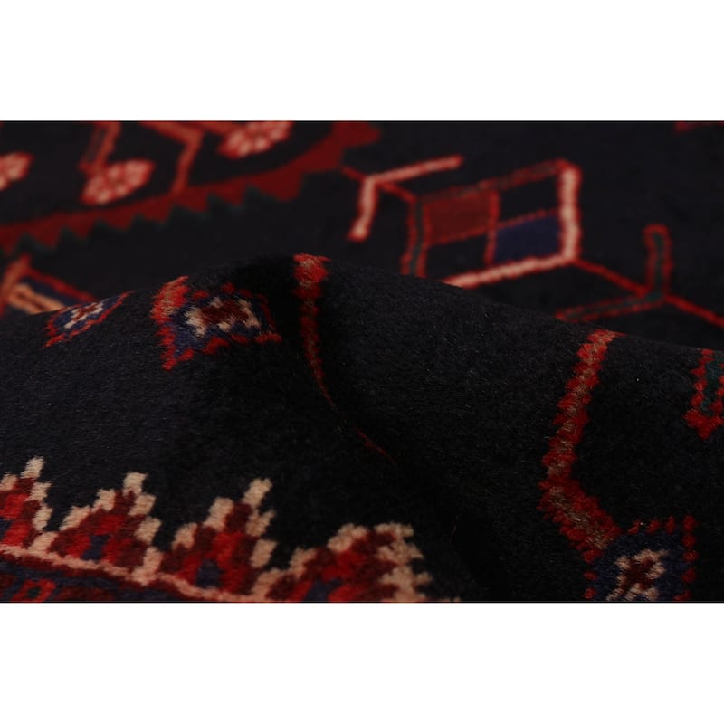 ECARPETGALLERY Hand-knotted Anadol Navy Wool Rug - 3'9 x 9'8
