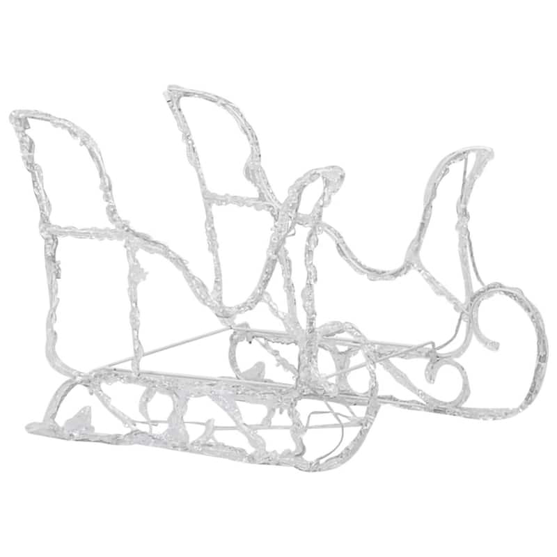 Garden 4pc Reindeer and Sleigh Christmas Decoration, 240 LEDs, White