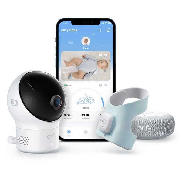 slide 2 of 5, Eufy Smart Sock S340 Advanced Baby Monitor - White