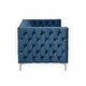 preview thumbnail 12 of 20, Modern Loveseat with Deep Dutch Velvet, Iron Legs