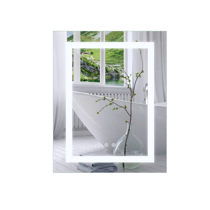 30" H Recessed or Surface LED Mirror Cabinet with Adjustable Glass Shelves,Defogger, Dimmer And Outlets & USB Ports