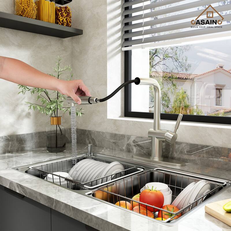 Single Handle Pull Out Sprayer Kitchen Faucet