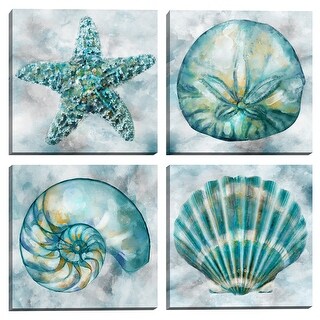 Elegant Shells I-IV by Studio Arts Canvas Art Prints - Bed Bath ...