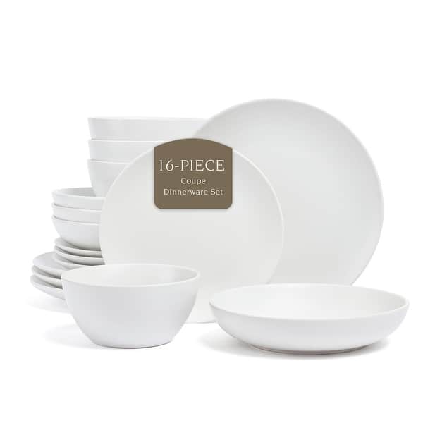 over&back Coupe Semi-Matte Stoneware Dinnerware Set