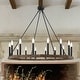preview thumbnail 3 of 7, The Gray Barn Orchard House Vintage Wagon Wheel 16-light Chandelier California Walnut/Classic Black