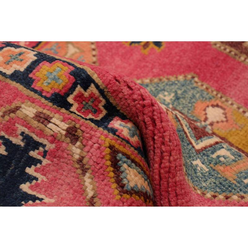 ECARPETGALLERY Hand-knotted Uzbek Ghazni Pink Wool Rug - 3'11 x 5'10