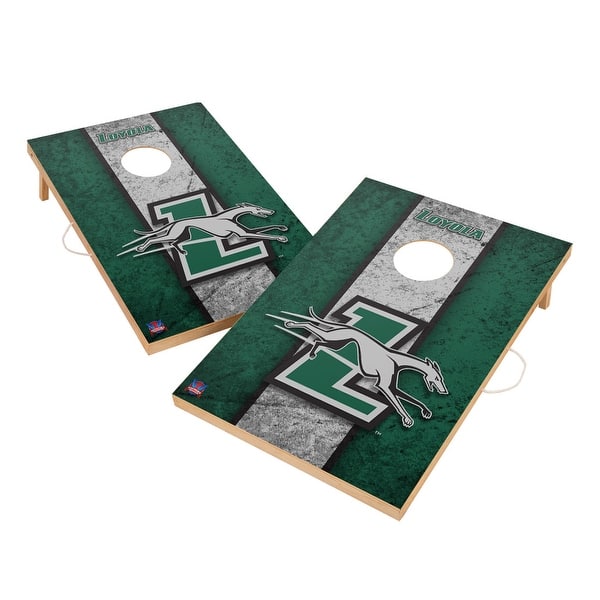 slide 2 of 5, Vintage Loyola Maryland Greyhounds Regulation 2x4 Cornhole Set
