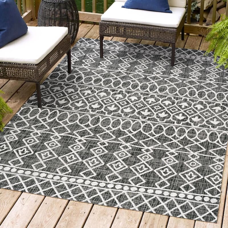 JONATHAN Y Nokat Tribal Bohemian Indoor/Outdoor Area Rug