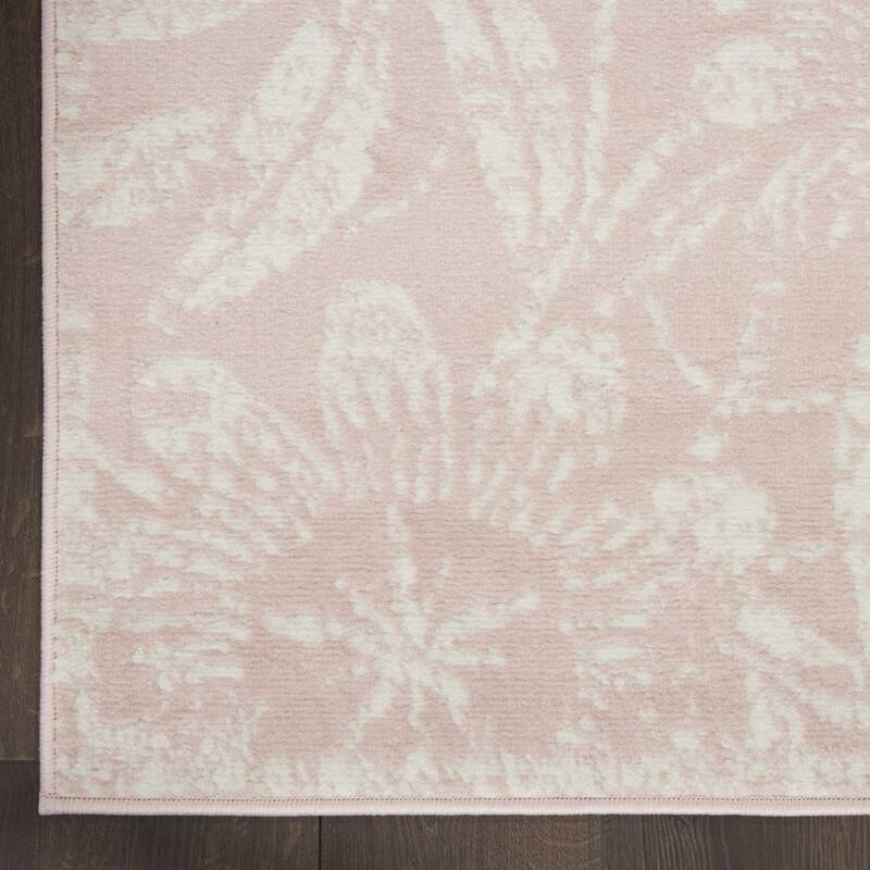Jazoc Power Loomed Distressed Floral Non Skid Stain Resistant Area Rug By HomeRoots - 120' X '96' X '0.39