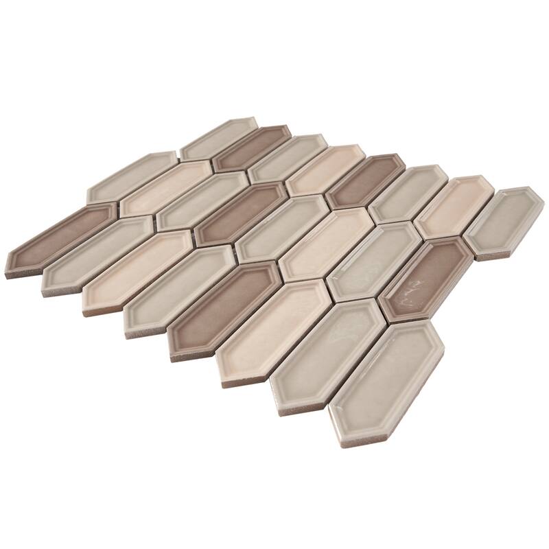 Forio 1.2" x 4.2" Picket Glossy Porcelain Mosaic Tile