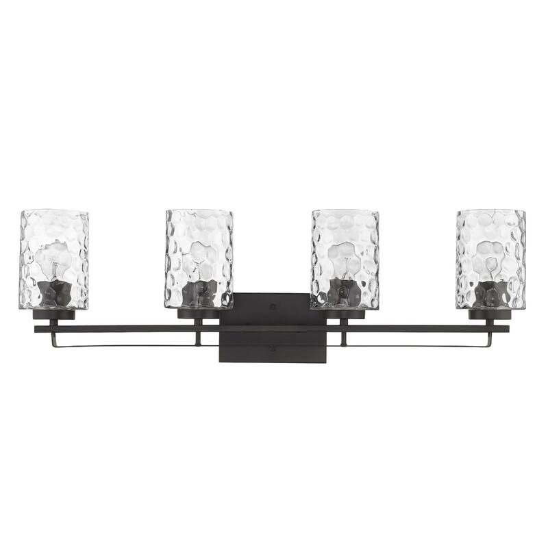 120 Voltage Transitional Flush Mount Vanity Light with Clear Glass Shade and Dimmable Hardwired Fixture