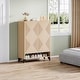 preview thumbnail 19 of 23, 24 Pairs Large Wood Shoe Storage Cabinet with Doors for Entryway - 6-Tier