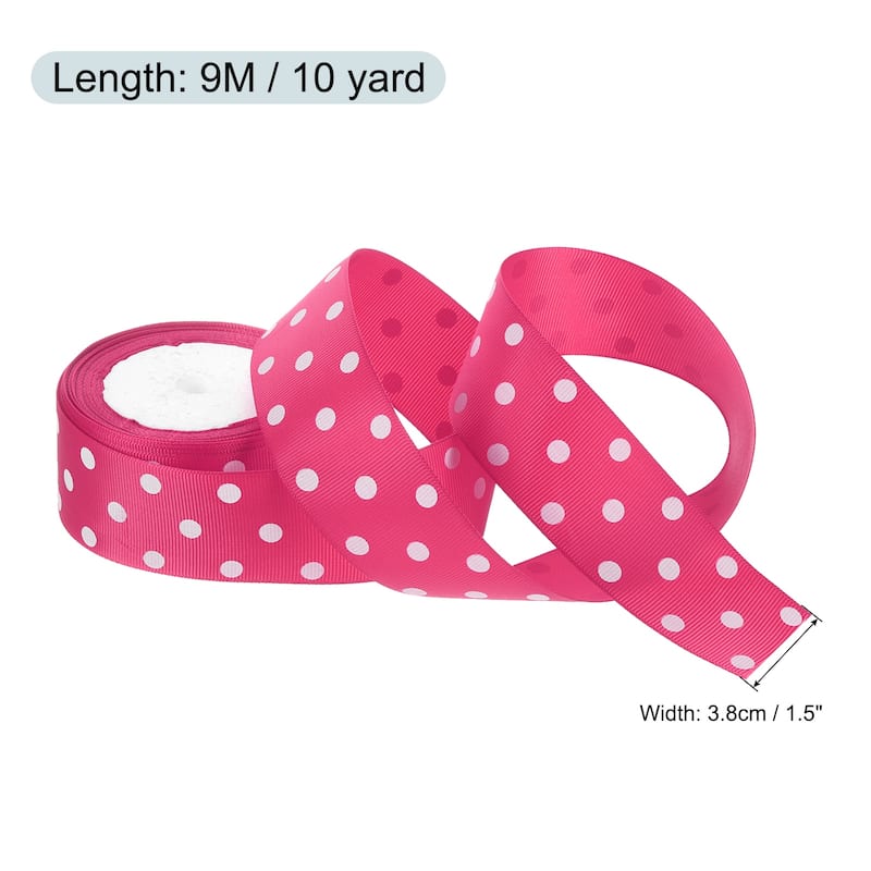 Grosgrain Ribbons with Dots Ribbon Bow Decoration