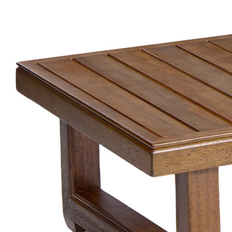 Rectangular Teak Wood Outdoor Patio Coffee Table