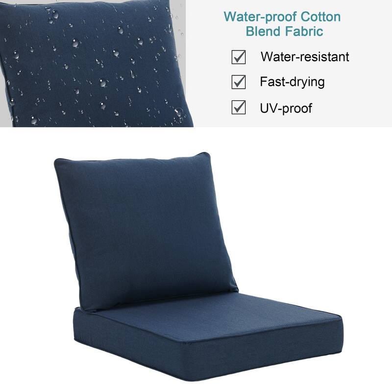 24"x23" Deep Seat Sunbrella Thick Cushion For Outdoor Club Chair,Rocking Chair