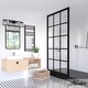 preview thumbnail 2 of 10, Hunter Astwood Bathroom Vanity Light, Clear Cylinder Glass, Damp Rated, Caged - Contemporary, Transitional, Art-Deco