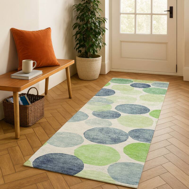 Premium Washable Super Soft Mayfield Rug - Navy - 2'3" x 7'6"