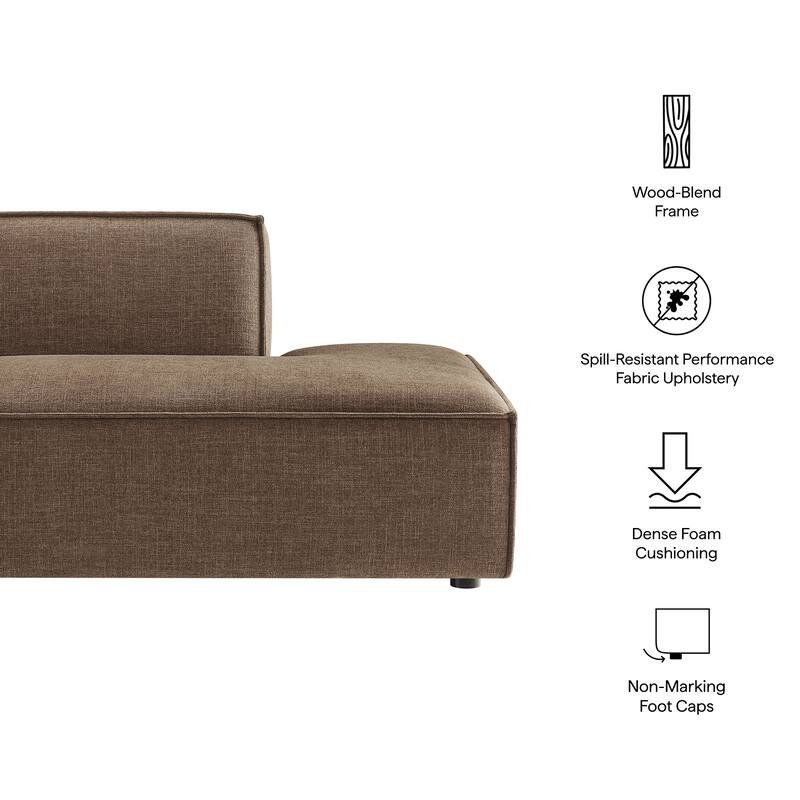 Restore Performance Fabric Upholstered Right-Facing Armless Modular Chaise