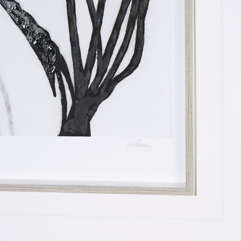 Floral Silhouette III Framed Art Print