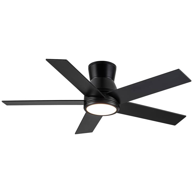 52" Black Profile Ceiling Fan with Light