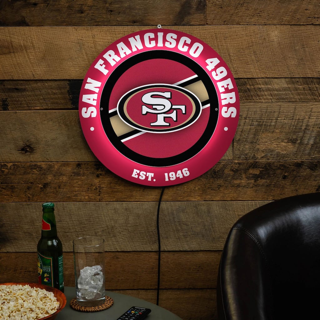 San Francisco 49ers LED Metal Lit Wall Sign Decor