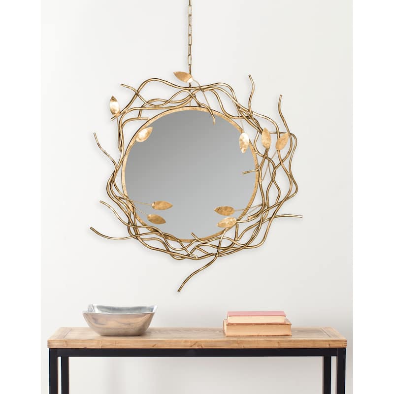 SAFAVIEH Shardae Wreath Antique Gold 39-inch Decorative Mirror - 34.5" x 38.5" x 3" - 33Wx33Dx33H