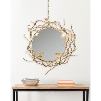 SAFAVIEH Shardae Wreath Antique Gold 39-inch Decorative Mirror - 34.5" x 38.5" x 3" - 33Wx33Dx33H