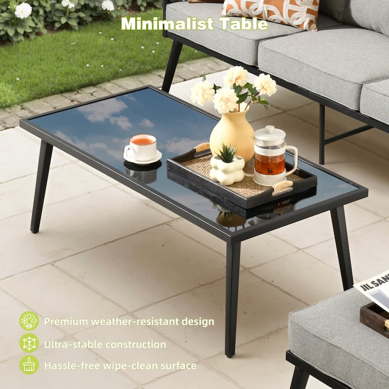 XIZZI 6-Piece Outdoor Patio Furniture Conversation Set