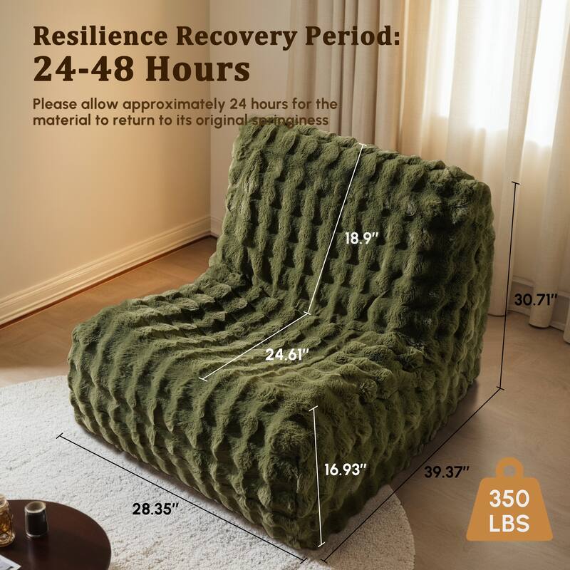 HOOOWOOO Lazy Floor Sofa Couch Corner Fireside Chair