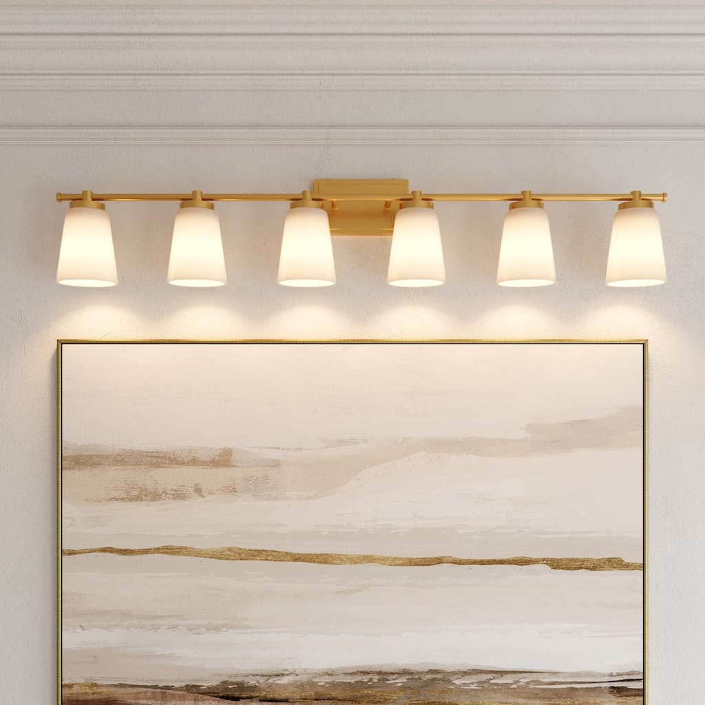 Acroma 6 - Light Steel Dimmable Bathroom Vanity Light - 6-light