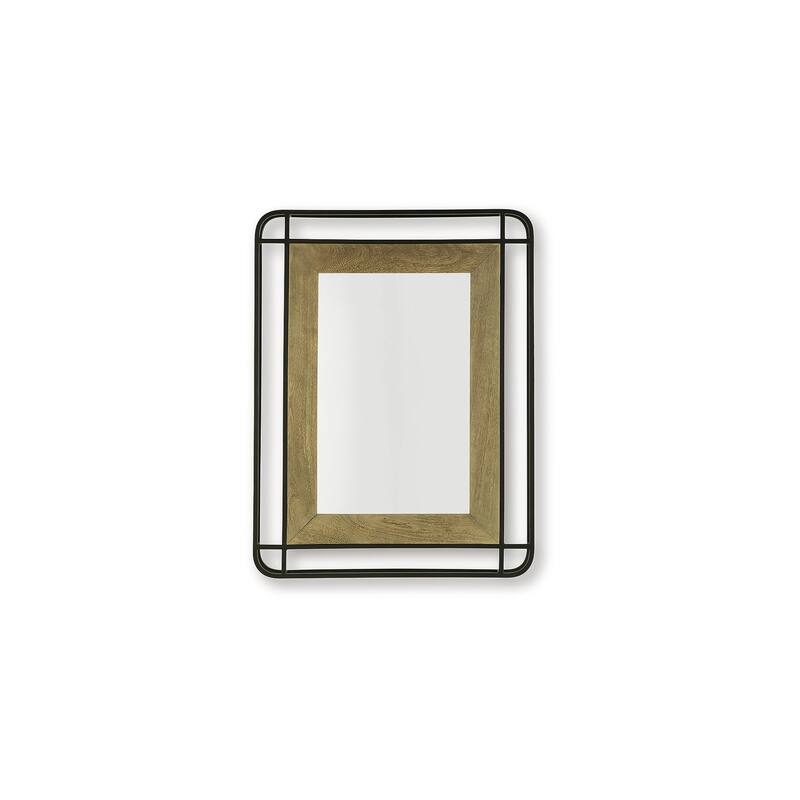 Signature Design by Ashley Beelman Black/Brown Accent Mirror - 30" W x 3" D x 40" H