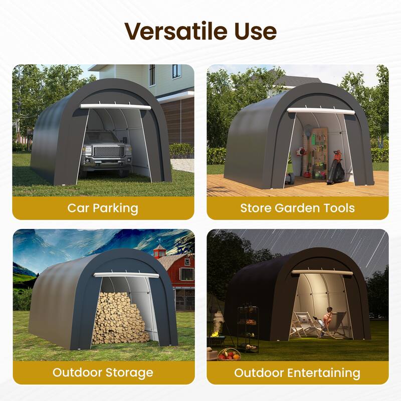 Domed Carport with 4 Cloth Bags