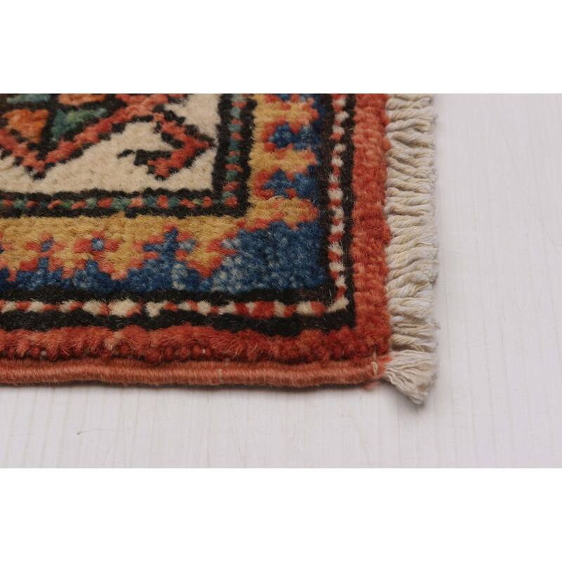 ECARPETGALLERY Hand-knotted Uzbek Ghazni Navy, Red Wool Rug - 2'8 x 9'3