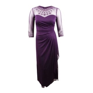 alex evenings draped sweetheart gown