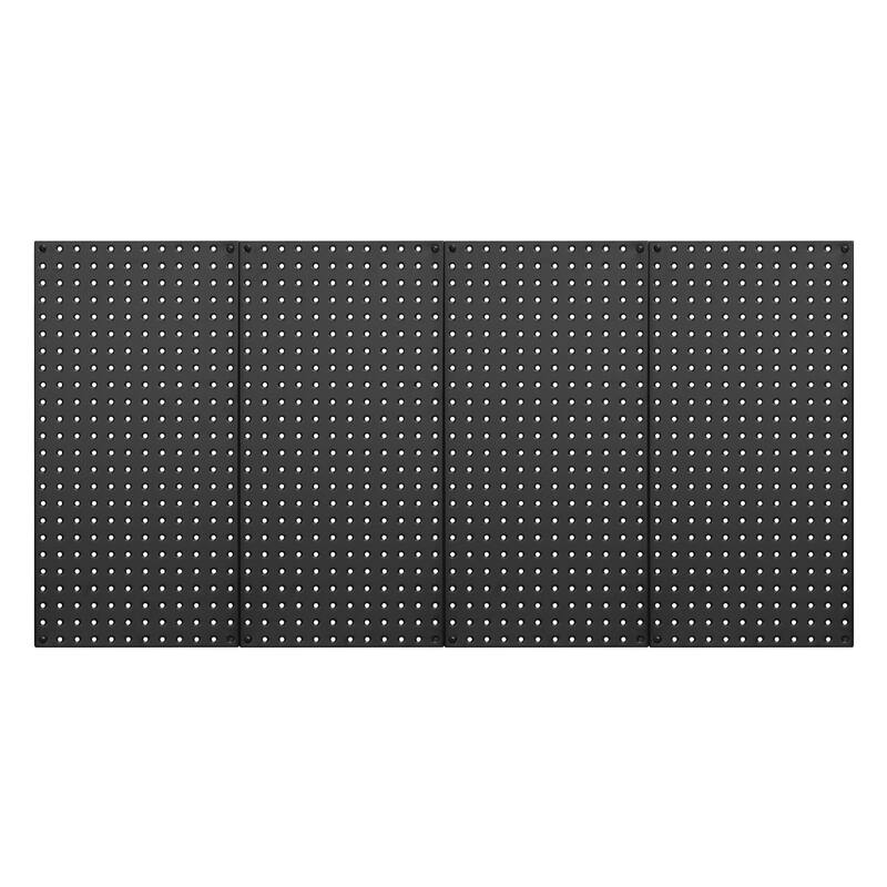 Black Steel Pegboard Panel, Wall Mount for Garage Tool Storage