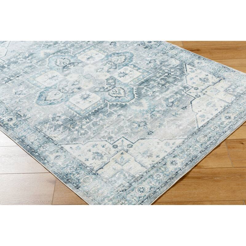 Livabliss Traditional Lavable Medallion Washable Area Rug