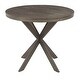 preview thumbnail 6 of 19, Carbon Loft Torkia X-pedestal Industrial Wood and Metal Dinette Table - N/A Antique/Espresso