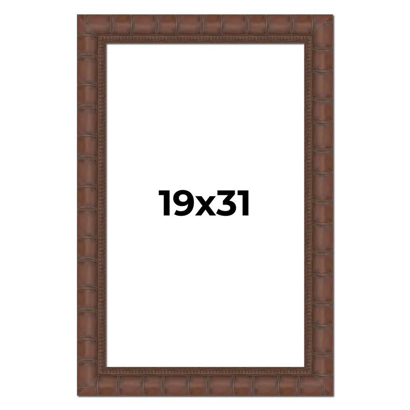 19x31 Frame Pewter Solid Wood Picture Frame Width 1.625 Inches | Interior Frame Depth 0.6875 Inches