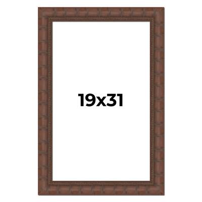19x31 Frame Pewter Solid Wood Picture Frame Width 1.625 Inches | Interior Frame Depth 0.6875 Inches