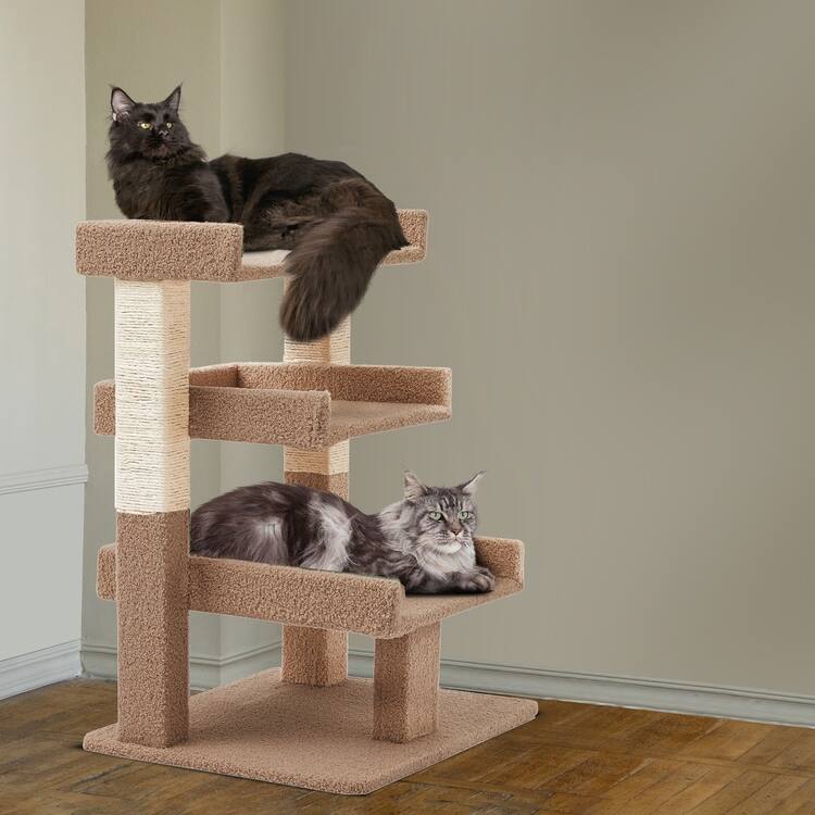 3 Tier Cat condo for Large Cats Tower with Scratching Post