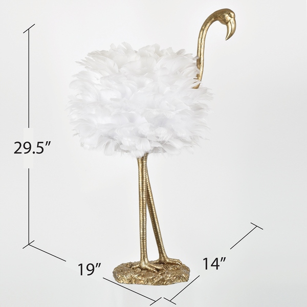 Charleston Flamingo Table Lamp White